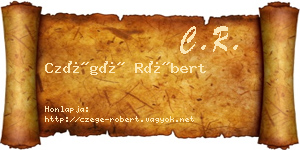 Czégé Róbert névjegykártya