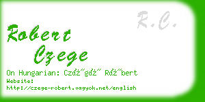 robert czege business card